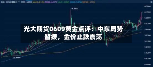 光大期货0609黄金点评：中东局势暂缓，金价止跌震荡-第3张图片