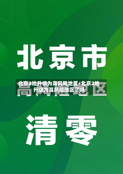 北京2地升级为高风险地区/北京2地升级为高风险地区了吗-第2张图片