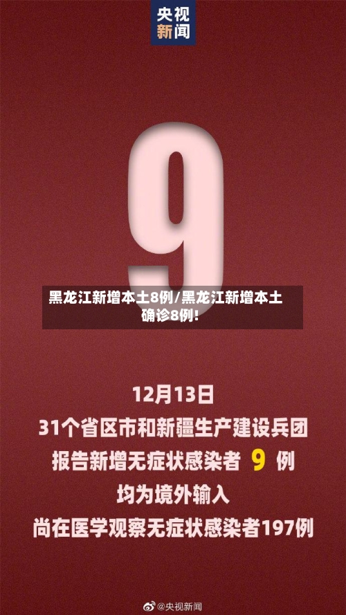 黑龙江新增本土8例/黑龙江新增本土确诊8例!