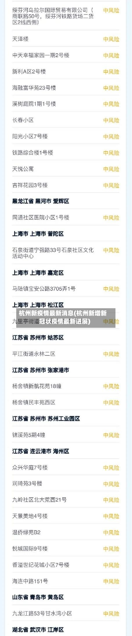 杭州新疫情最新消息(杭州新增新冠状疫情最新进展)