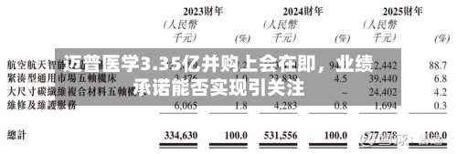 迈普医学3.35亿并购上会在即	，业绩承诺能否实现引关注-第1张图片