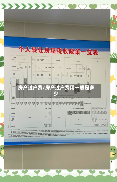 房产过户费/房产过户费用一般是多少-第2张图片